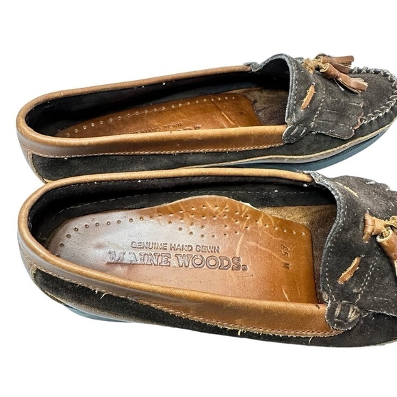 Maine Woods Brown Leather Upper Loafers with Tassle‎ Women's Size 7M - Picture 2 of 12